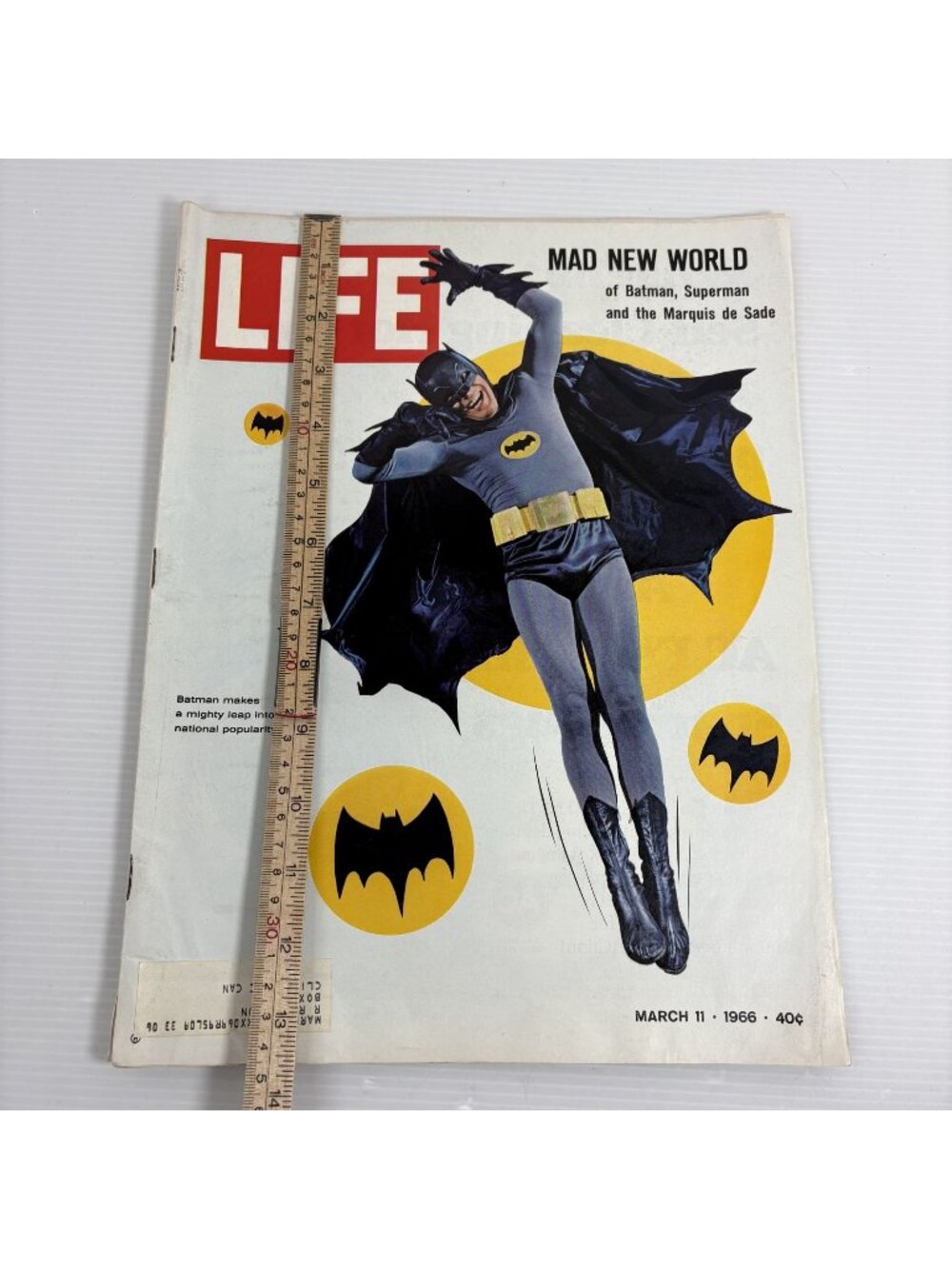 Life Magazine March 11 1966 Batman Cover Mad New World Superman 40¢ Vintage Issu